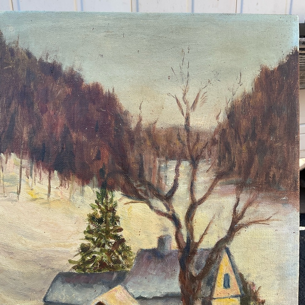 Original Artwork by Virginia Martin”Winter on the farm” unframed 16”X 20” - Picture 4 of 12